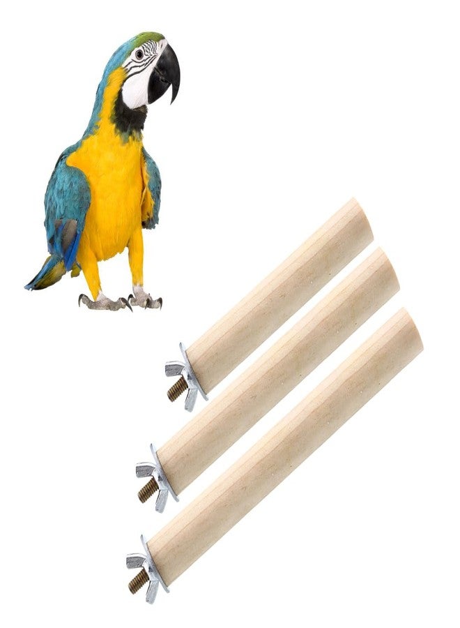 سايج سكوير مجموعة مجاثم طيور خشبية طبيعية مربعة الشكل من سيج - 4، 8، و10 بوصات | مثالية للتمرين واللعب والتدريب، وتحسين الأقفاص، والوقاية من مشاكل القدم | مناسبة للعصافير، والببغاوات، والبادجي، والكوكاتيل | عبوة من 3 قطع - Image 1